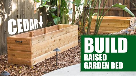 Build Your Own Cedar Raised Garden Bed Diy Youtube