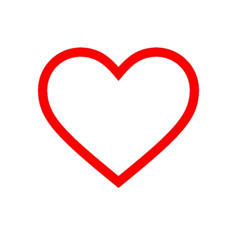 Red Outline Heart Clip Art
