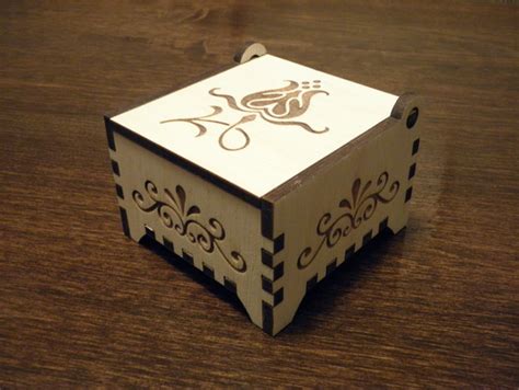 Laser Cut Small Wooden Box Trinket Box Dxf File Free Download