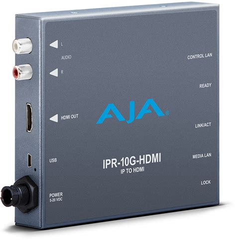 It was clear from the huge attendance at the various ip showcases held last year that this is the hottest topic in the industry! AJA IPR-10G-HDMI SMPTE ST 2110 IP Video/Audio to HDMI ...
