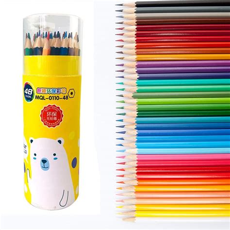 Buy Kedazm Set Of 48 Colored Pencils With Built In Sharpener Brightly