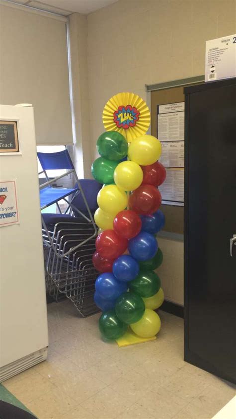Balloons Teacher Appreciation Week Super Hero Theme Teacher
