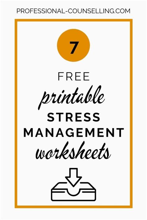 Stress Worksheets Printable