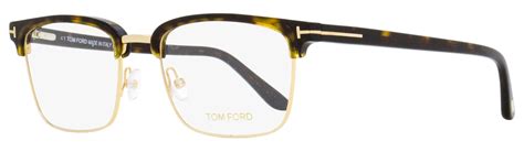 tom ford half rim eyeglasses tf5504 052 gold havana 54mm