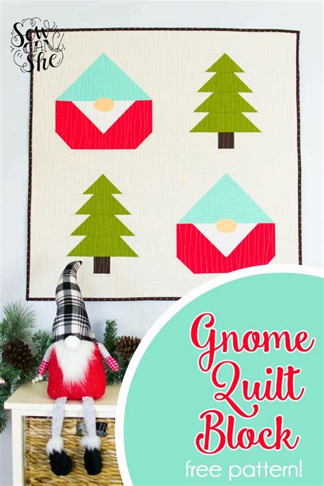 Free Gnome Quilt Block Pattern Craftsy Tree Quilt Block Forest