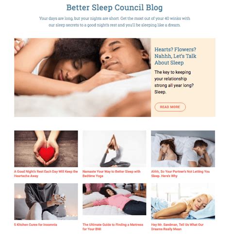 The Better Sleep Council Launches New Sleep Blog On