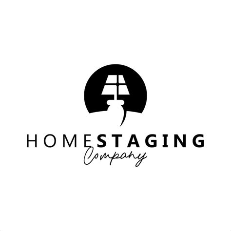 Property Logo Home Staging Abstract Concept Lamp Vector 5191191 Vector
