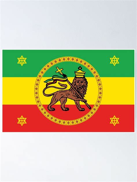 "Lion of Judah Ethiopia Imperial Flag" Poster by JeromeArt | Redbubble
