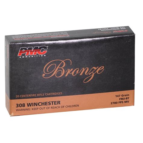 Pmc Bronze 308 Winchester Ammo 147 Grain Fmj