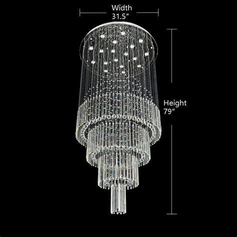 Floating Castle Raindrop Crystal Chandelier For Entryway Double Laye