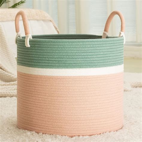 Oiahomy Cotton Rope Basket 158 X 158 X 138 Woven