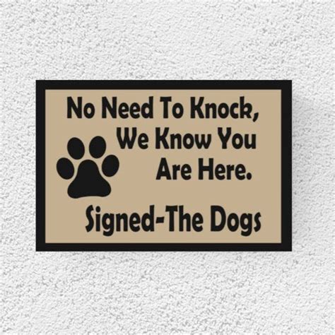 Funny Metal Print Signs No Need To Knock Door Signs