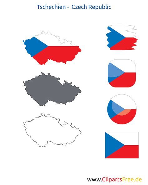 Die flagge tschechiens ist dieselbe, die bereits die tschechoslowakei seit dem 30. Tschechien-Karte mit Flagge, Kontur mit Fahne, Button, Icon