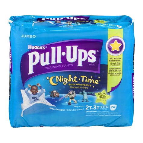Huggies Pull Ups Training Pants Night Time Glow In The Dark Size 2t 3t