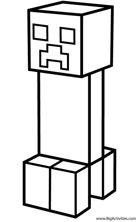 Mincraft Creeper Free Coloring Pages