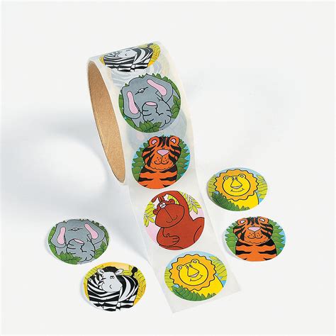 Zoo Animal Sticker Rolls Oriental Trading Animal Stickers Jungle