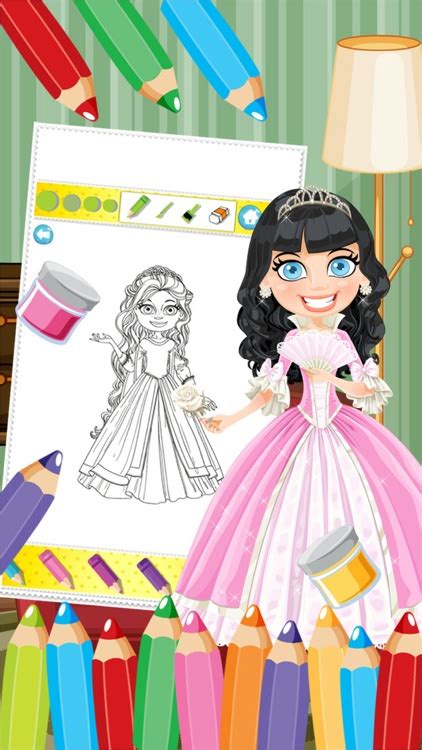 Princess Colorbook Educational Coloring Game For Kids Girls By Siriya