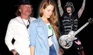 Lana Del Rey Axl Rose Dating Says Guns N Roses Guitarist Dj Ashba Daily Mail Online