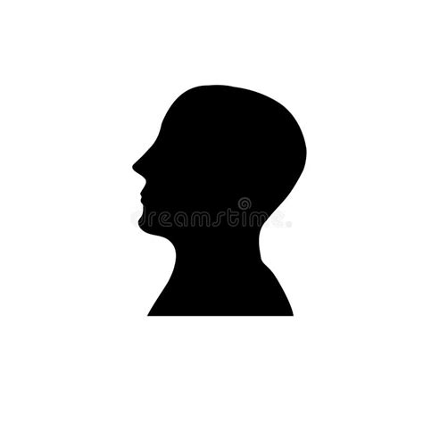 Human Head Silhouette In Black Stock Illustration Illustration Of