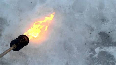 Flamethrower Vs Driveway Ice Youtube