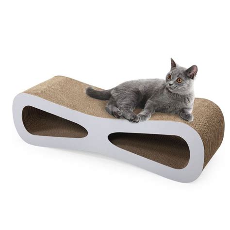 Cardboard Curved Cat Scratcher Lounge Wcatnip Jaxpety