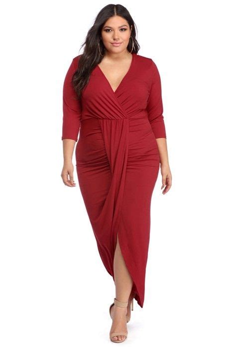 20 plus size red wrap dresses for curvy women attire plus size