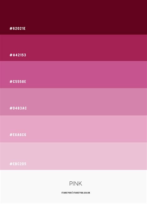 List Of Colors With Color Names Pink Color Chart Colo Vrogue Co