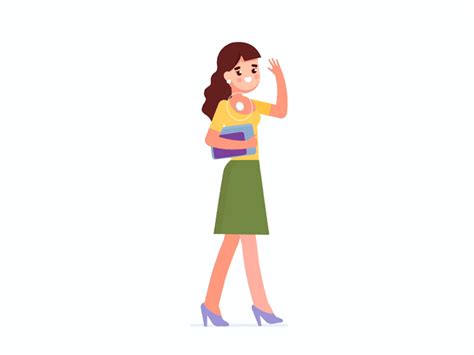 This is the basic four key poses for the walk cycle animation; Woman Walking | Walking animation, 2d character animation, Animation reference