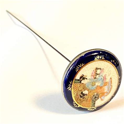 19th Century Large Japanese Satsuma Hat Pin Small Collectables Hemswell Antique Centres