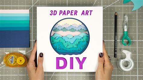 Diy How To Make A 3d Paper Sculpture Time Lapse Olga