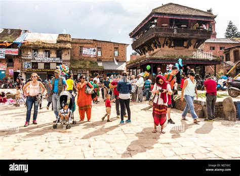 Street Life In Bhaktapur Nepal Stock Photo Alamy