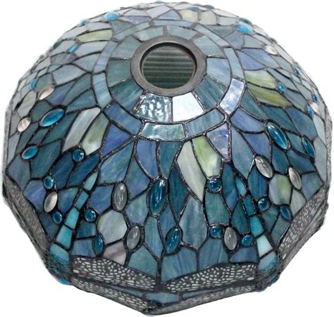 Werfactory Tiffany Lamp Shade Replacement X Inch Sea Blue Stained