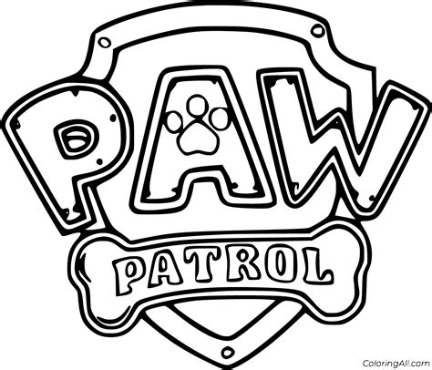 Skye Paw Patrol Badge Coloring Coloring Pages