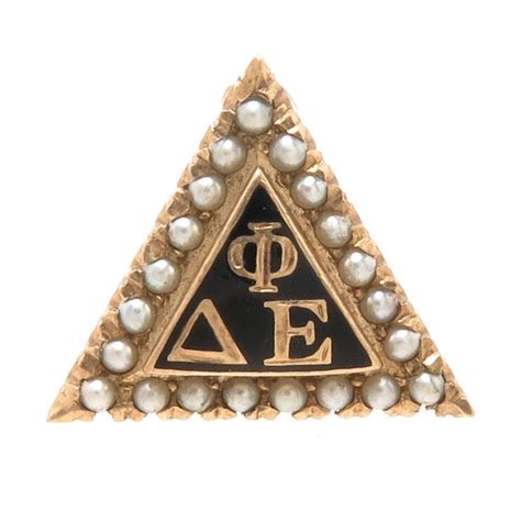 Delta Phi Epsilon Gold And Gem Set Fraternity Pin Delta Phi Epsilon