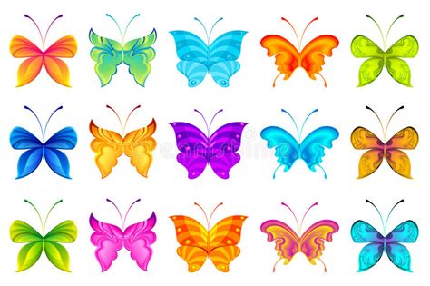 Ich liebe diese filigranen, anmutenden schönheiten wie sie mit ihren farbenfrohen flügeln von blüte zu. Colorful Butterflies stock vector. Illustration of ecology - 19155369