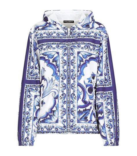 Dolce And Gabbana Majolica Print Zip Up Jacket Harrods Ca