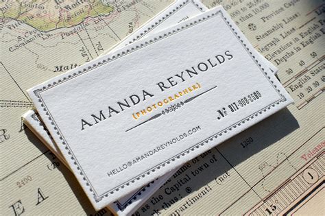 We've been letterpress printing since 1946. Amanda's Cartography-Inspired Letterpress Business Cards