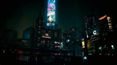 Night City Background Cyberpunk