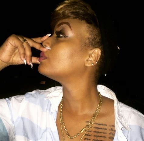 Irene Uwoya Shows Off Her Tatoo So Tham Men Can Read What She Wrote
