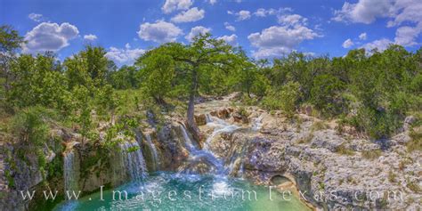 Hill Country Waterfall Summer Panorama 613 1 Texas Hill Country