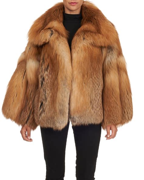 Oscar De La Renta Fox Fur Jacket Neiman Marcus