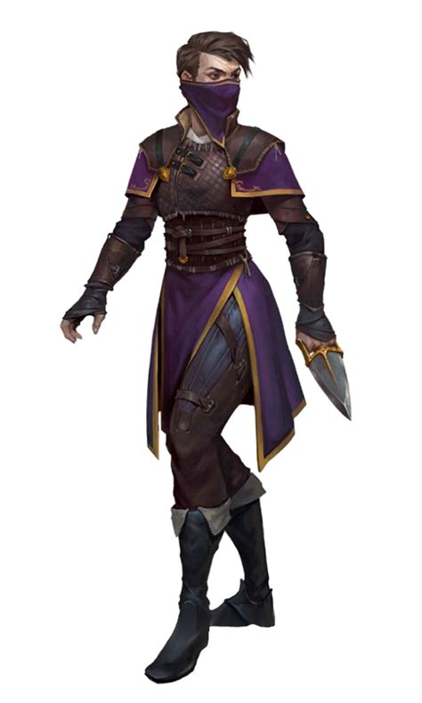 Male Human Rogue Thief With Punching Dagger Pathfinder Pfrpg Dnd Dandd