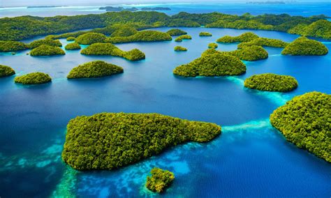 Paradise Beaches And Turquoise Sea In Palau Pacific Ocean Beach