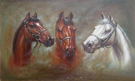 Handpainted High Quality Beautiful Horse Oil Painting On