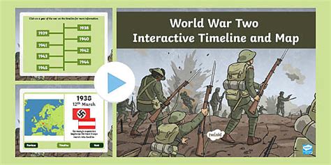 World War Ii Interactive Map Powerpoint Teacher Made