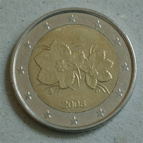 Pièce Rare De 2 Euros Finlande 2008 2ème Carte Nouvelle Etsy