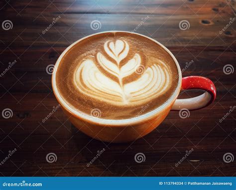 Cup Of Love Heart Latte Art Coffee Stock Photo Image Of Clipping