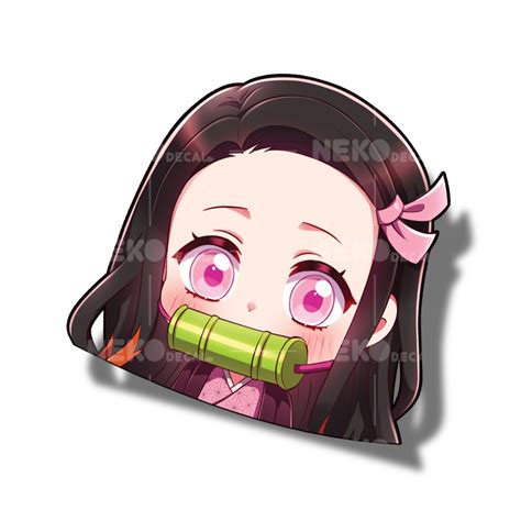 Chibi Nezuko Peekers Chibi Anime Vinyl Decals