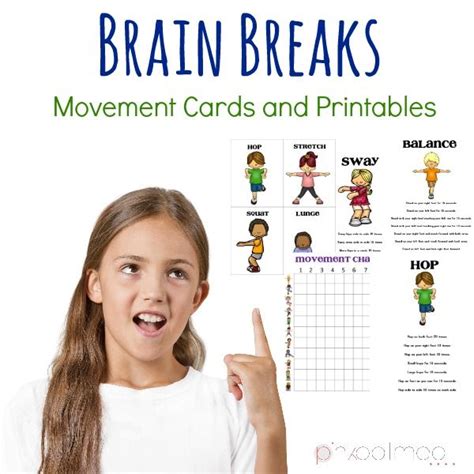 Brain Break Cards And Printables Archives Pink Oatmeal Shop Brain