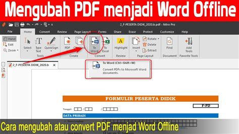 Pdf to word converter is a free online tool that works on all platforms and devices. Cara Convert PDF ke Word Offline - YouTube